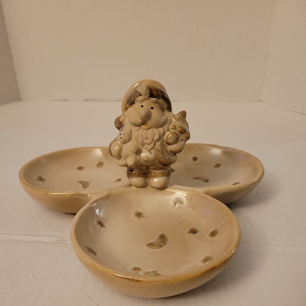Santa Claus Ceramic Snack Dish